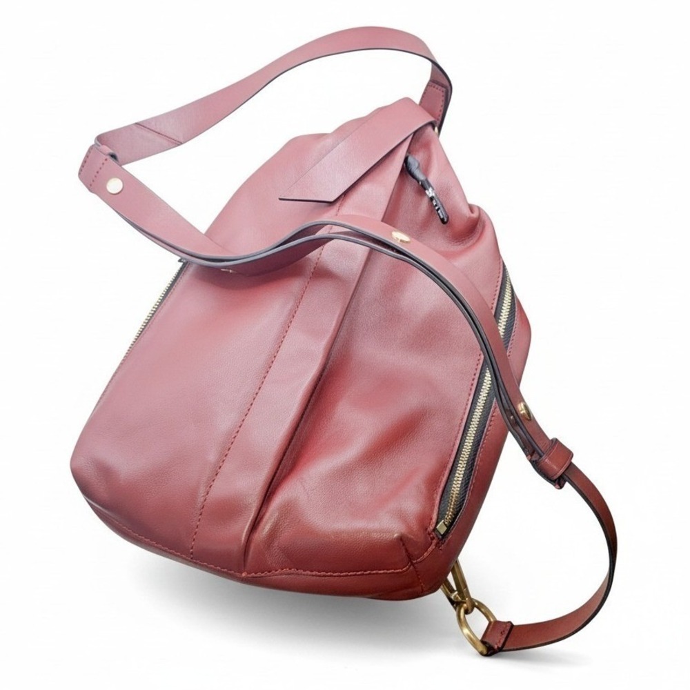 Rag & Bone Hayden Sling Shoulder Bag Purse In Oxblood Burgundy Lambskin Leather